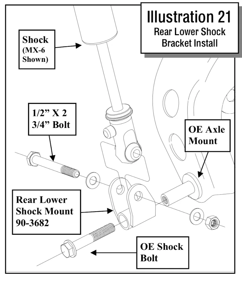 03-23 4RUNNER REAR SHOCK LOWER MOUNT ADAPTER - PT# EXP90-6510 (B2)