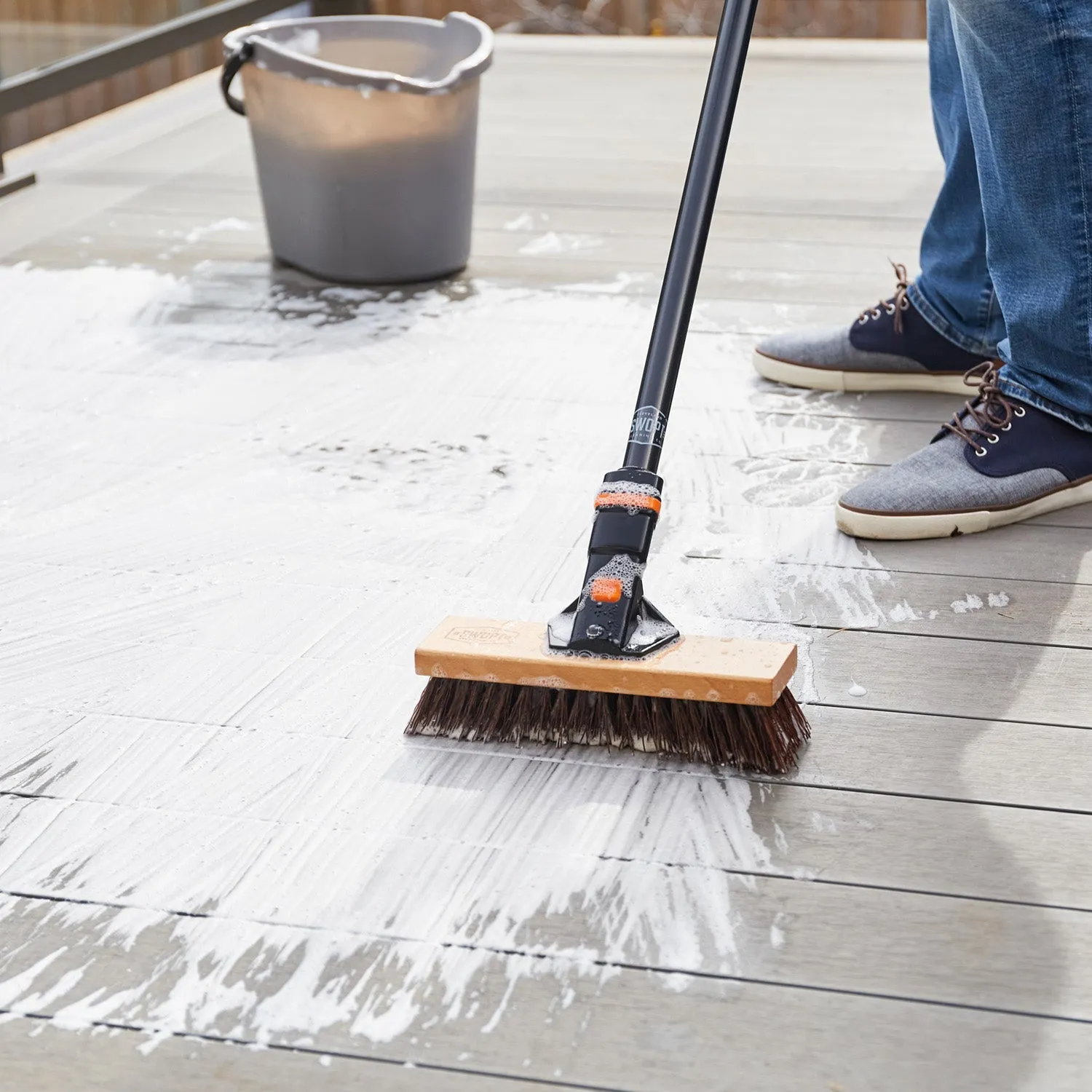 10 in. Premium Rough Surface Deck Brush Head