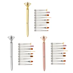 10 Pieces Nail Art Brush Heads Replacement Salon 3D DIY Drawing Pen Tools#1