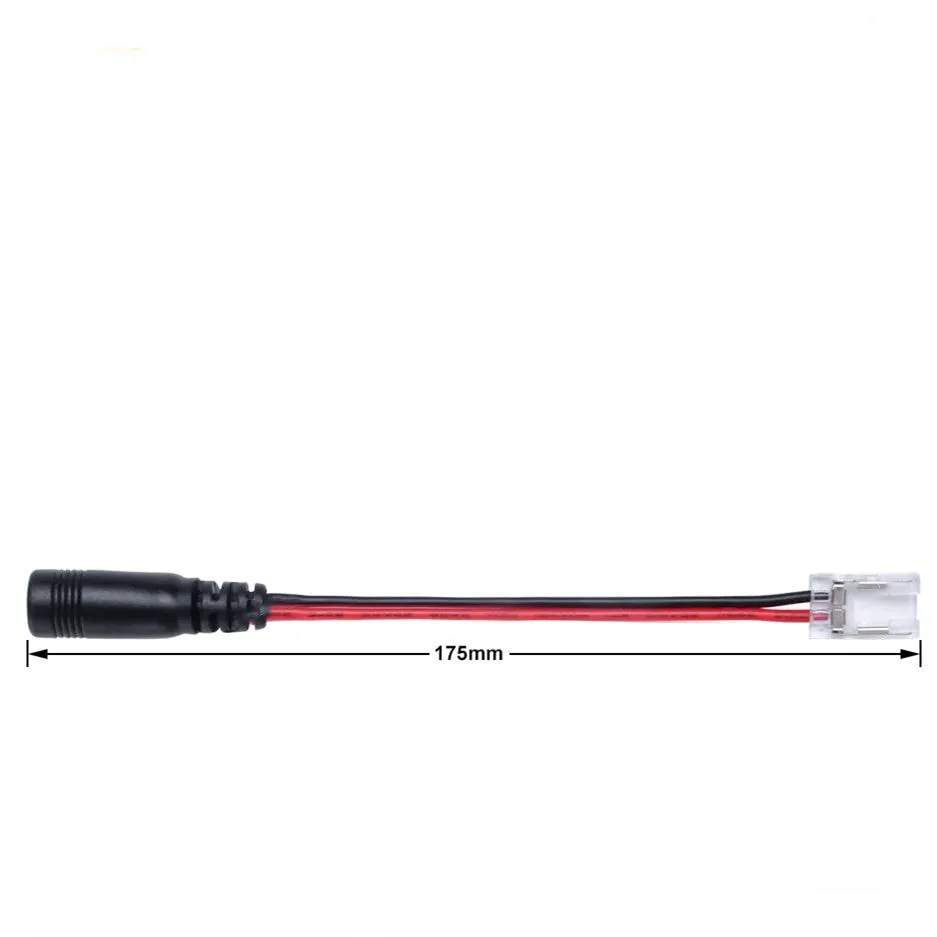 10PCS PACK COB LED Strip Connectors Solderless Snap Down 2 Conductors Connectors for 8mm 10mm Wide COB Flex LED Strips
