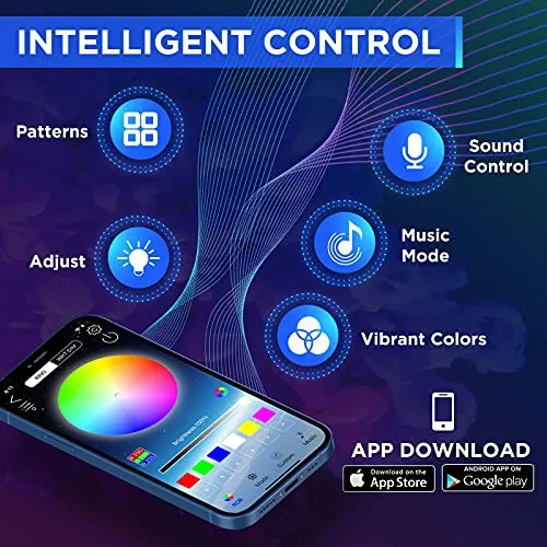 2016-2020 Tesla Model 3 & Y Interior Car Neon Lights (Center Console   Dashboard   Seat Back  4 Foot Lights Accessories), Tesla Ambient Lighting, APP Control LED Strip Lights with Multiple Modes