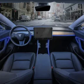 2017-2020 Tesla Model 3 & Y Ambient Lighting Kit with APP Control (Center Console Light Dashboard Light  4 Door Light)