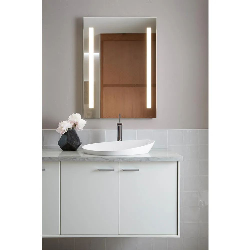 24 in. W x 33 in. H Frameless Rectangular LED Light Bathroom Vanity Mirror