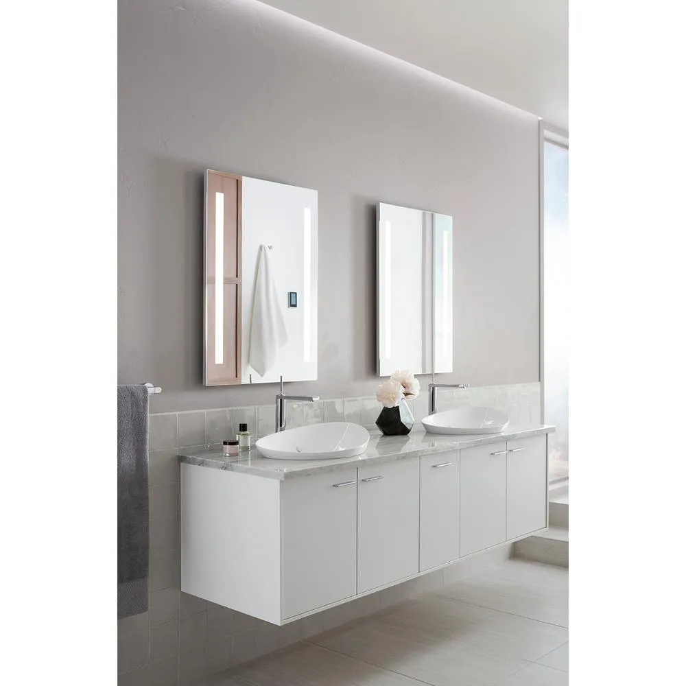 24 in. W x 33 in. H Frameless Rectangular LED Light Bathroom Vanity Mirror