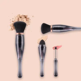 3-in-1 Portable Makeup Brush for Beauty Multifunctional Sponge Powder Brush