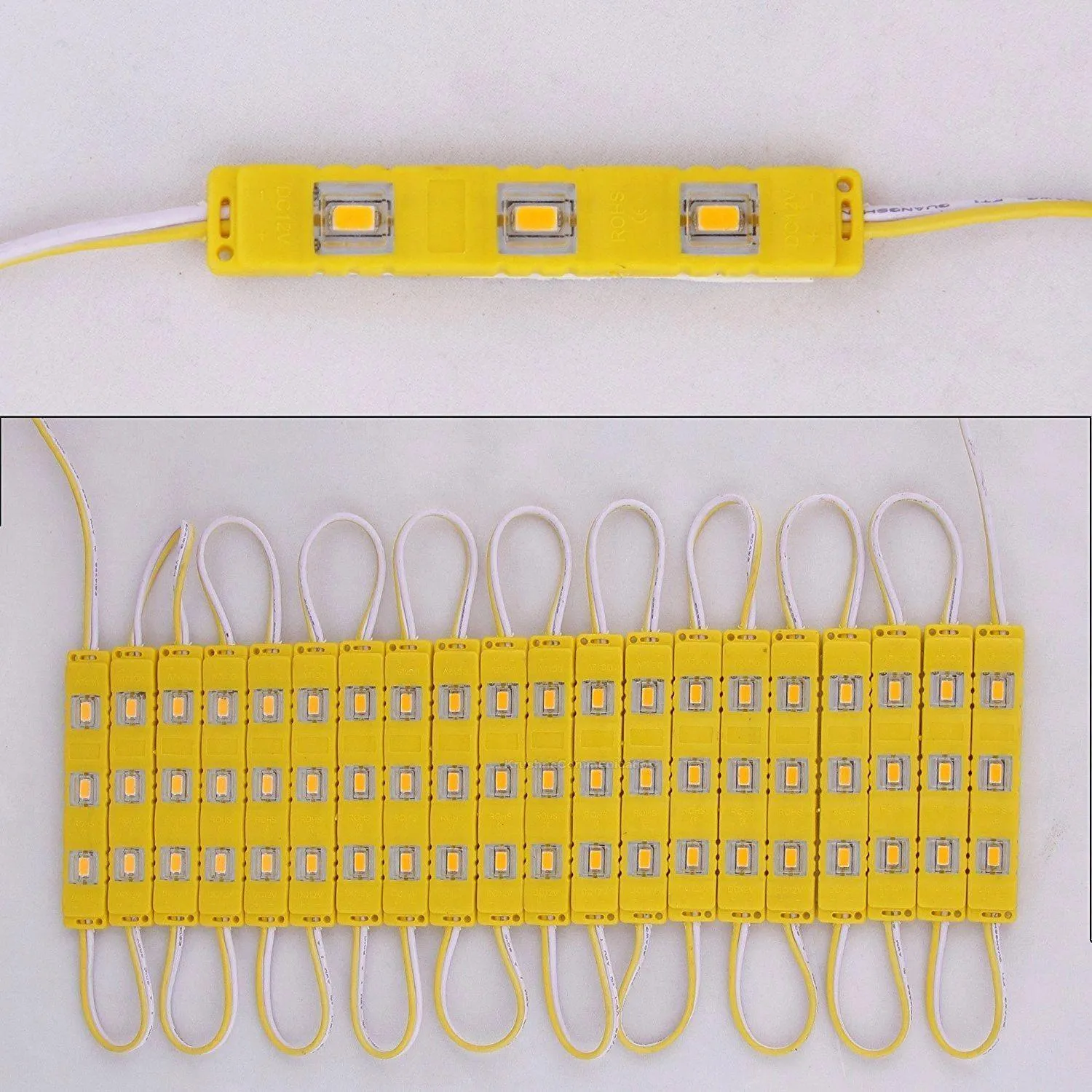 3 LED strips 12V Waterproof 5630/5730 LED SMD Injection module Yellow - 20 module