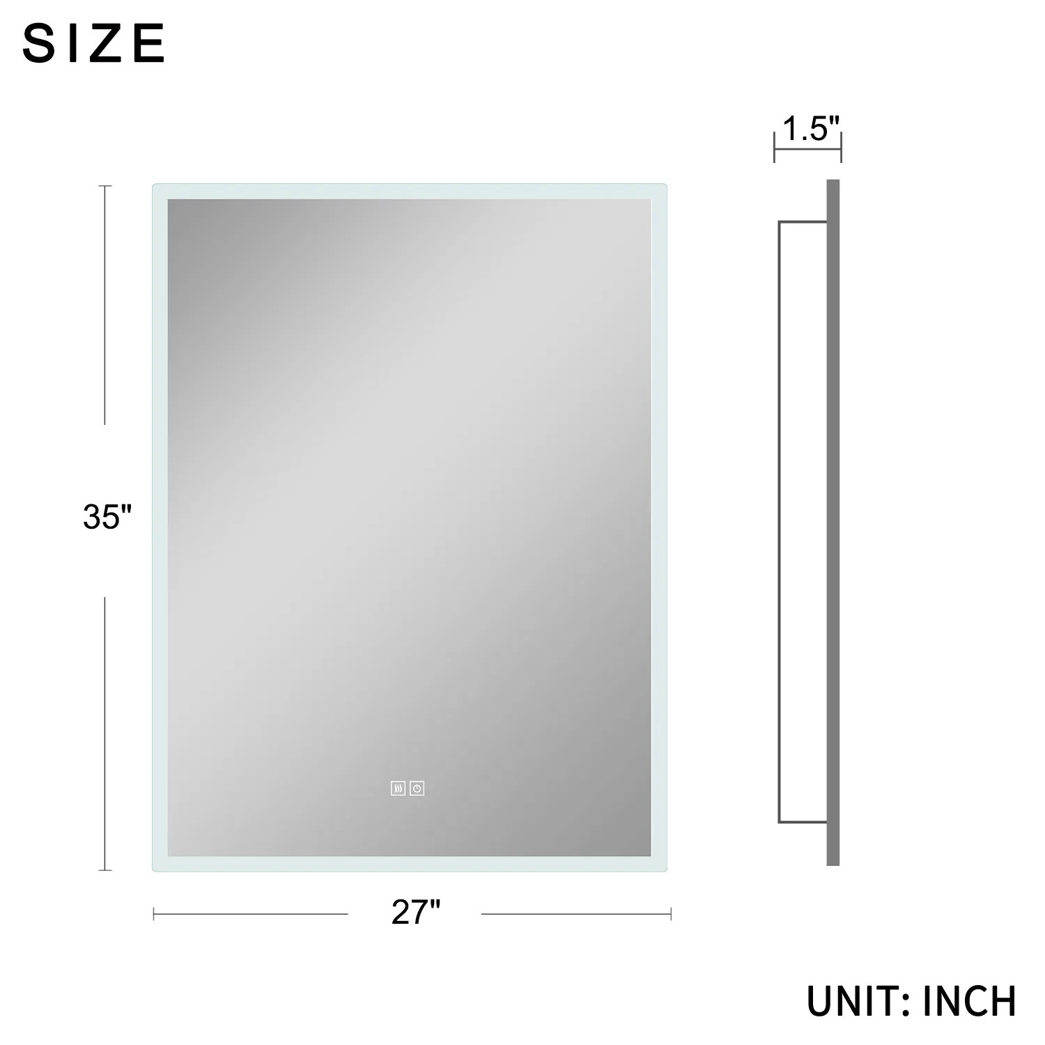 36-in H x 28-in W LED Bathroom Mirror