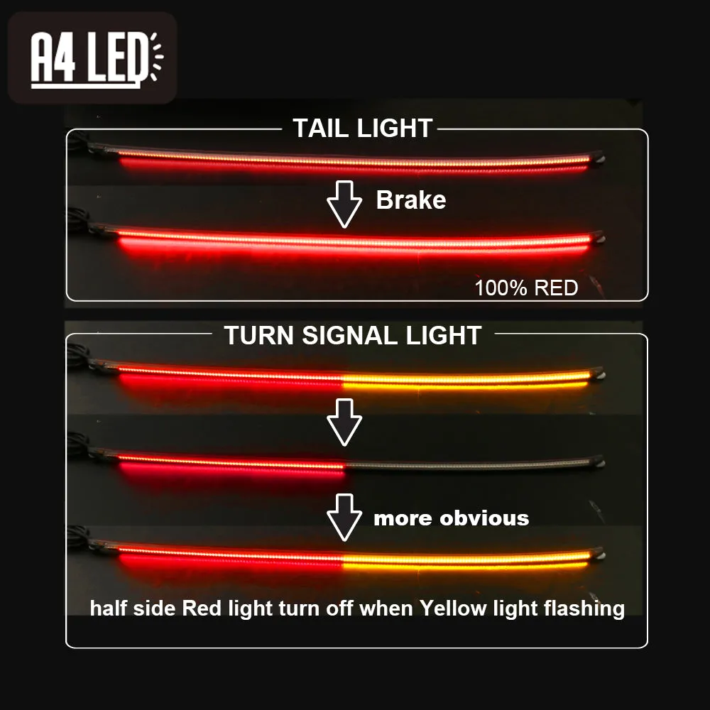 36cm A4 LED Integrated Rear Turn Signal Brake Light Strips