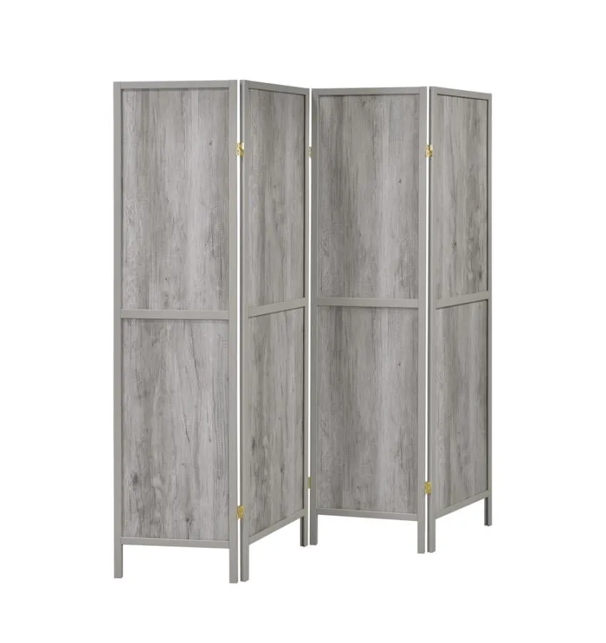 4-panel Folding Screen Grey Driftwood