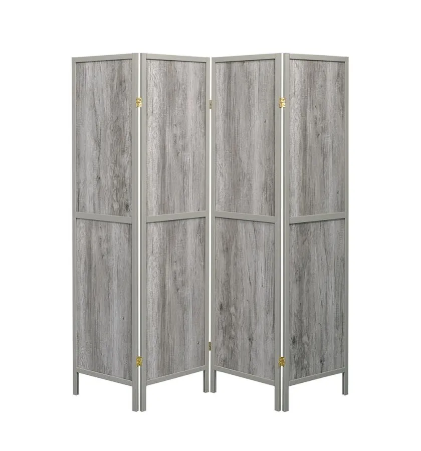 4-panel Folding Screen Grey Driftwood
