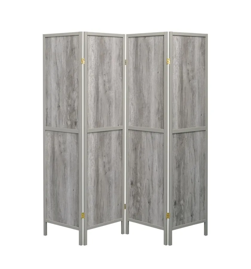 4-panel Folding Screen Grey Driftwood