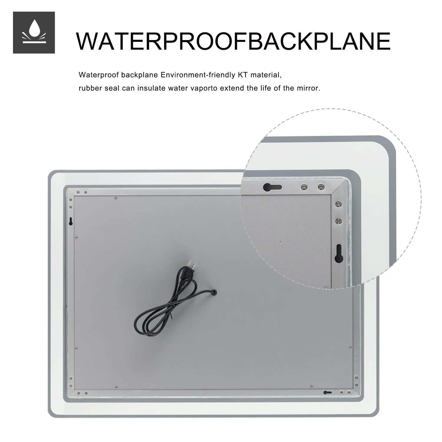 40-in H x 32-in W LED Bathroom Mirror