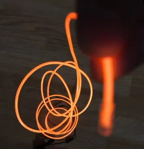6FT EL Wire 2.3mm diameter Yellow string light with 9V battery pack