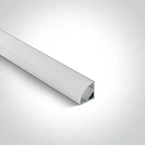 7908A/AL ALU TRIANGLE PROFILE 2m FOR 10mm STRIPS   PC OPAL DIFF