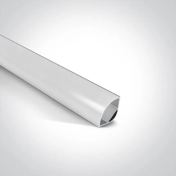 7908/AL ALUMINIUM TRIANGLE PROFILE 2m   PC opal diffuser