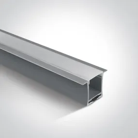 7912R RECESSED PROFILE 2m   PC opal diffuser