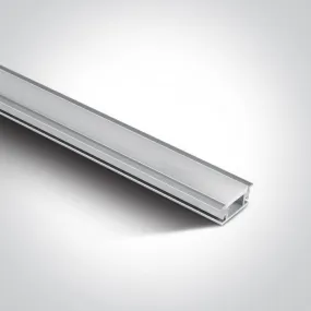 7914R/AL ALUMINIUM INGROUND PROFILE 2m   3mm PC opal diffuser IP67