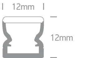 7918/W WHITE IP68 PROFILE 2m   PMMA opal diffuser