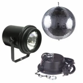 ADJ M-600L 16 inch Mirror Ball Package with Motor & Pinspot