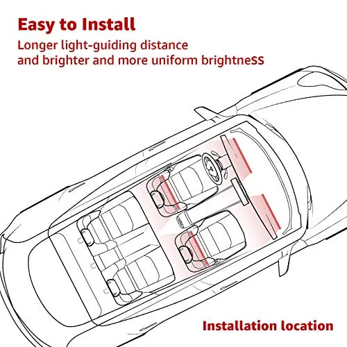 Adjustable Multi-Color Changing RGB LED Front and Rear Footwell Light Strips with Intuitive App Control for Tesla Model 3 & Y