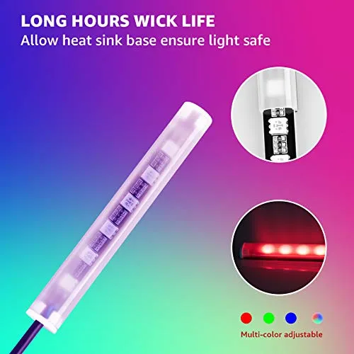 Adjustable Multi-Color Changing RGB LED Front and Rear Footwell Light Strips with Intuitive App Control for Tesla Model 3 & Y
