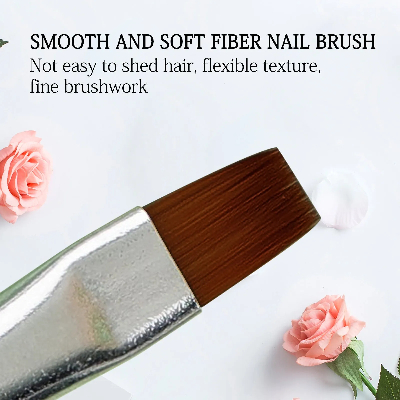 Aliver Gel Nail Brush, 7Pcs Poly Extension Gel Brush, Nail Art Tips Builder