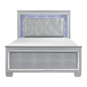 Allura Silver King Bed, LED Lighting