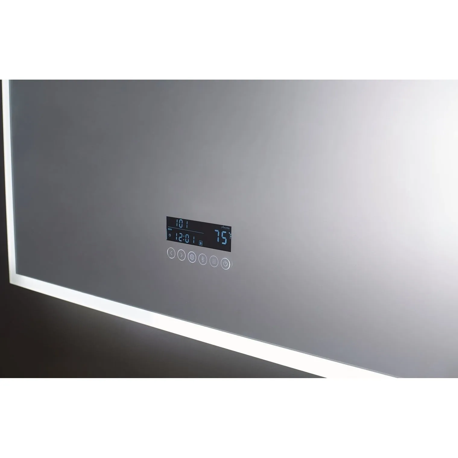 Ancerre Immersion LED Lighted Bathroom Vanity Mirror with Bluetooth, Defogger, and Digital Display - LEDM-IMMERSION-24
