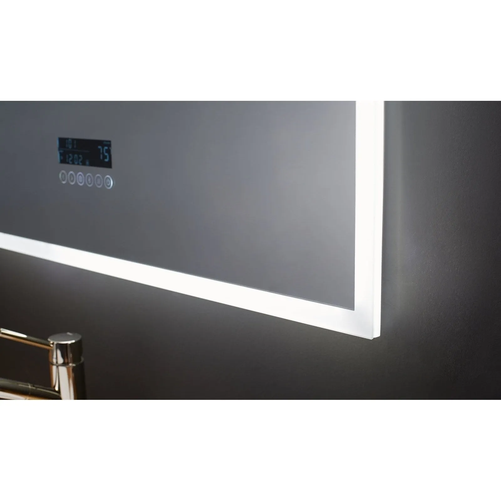 Ancerre Immersion LED Lighted Bathroom Vanity Mirror with Bluetooth, Defogger, and Digital Display - LEDM-IMMERSION-24