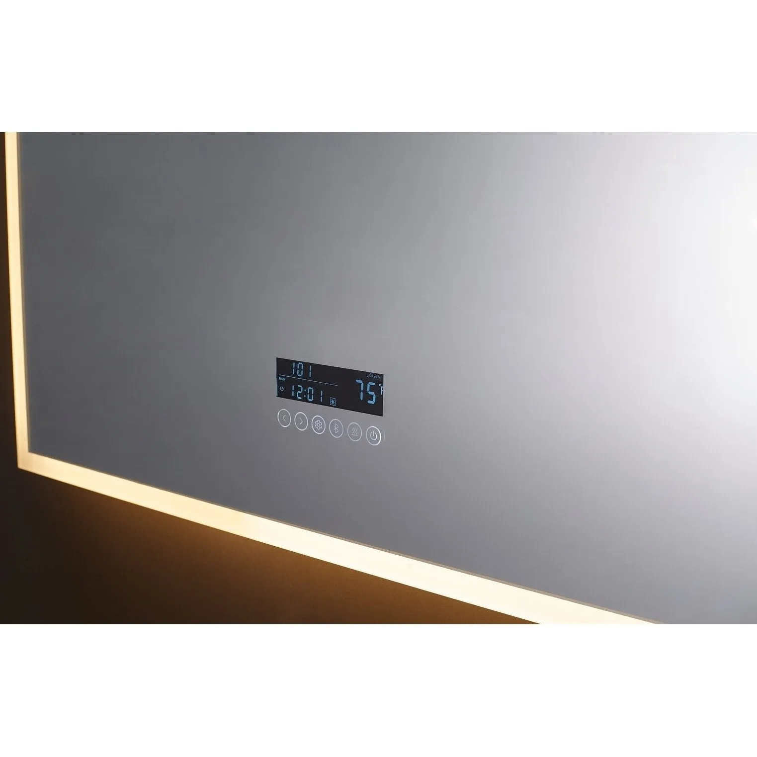Ancerre Immersion LED Lighted Bathroom Vanity Mirror with Bluetooth, Defogger, and Digital Display - LEDM-IMMERSION-24