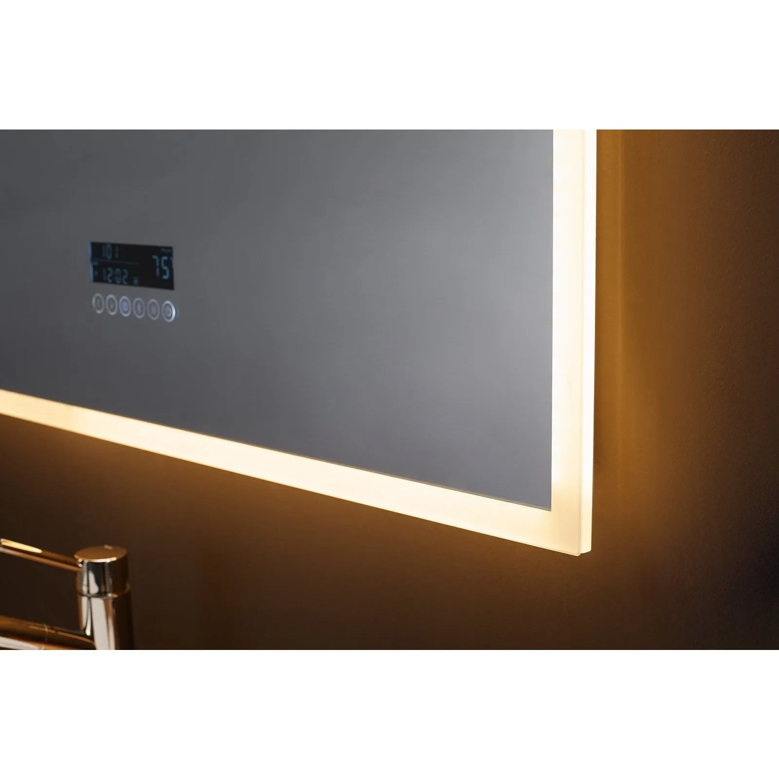 Ancerre Immersion LED Lighted Bathroom Vanity Mirror with Bluetooth, Defogger, and Digital Display - LEDM-IMMERSION-24