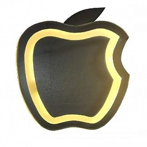 ARANAUT Apple Shaped Mirror, LED illuminated Modern Vanity Mirror with Touch Sensor, Wall Mounted Mirror for Bathroom, bedroom & makeup room (Size: 18X24)