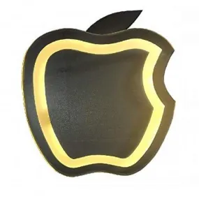 ARANAUT Apple Shaped Mirror, LED illuminated Modern Vanity Mirror with Touch Sensor, Wall Mounted Mirror for Bathroom, bedroom & makeup room (Size: 18X24)