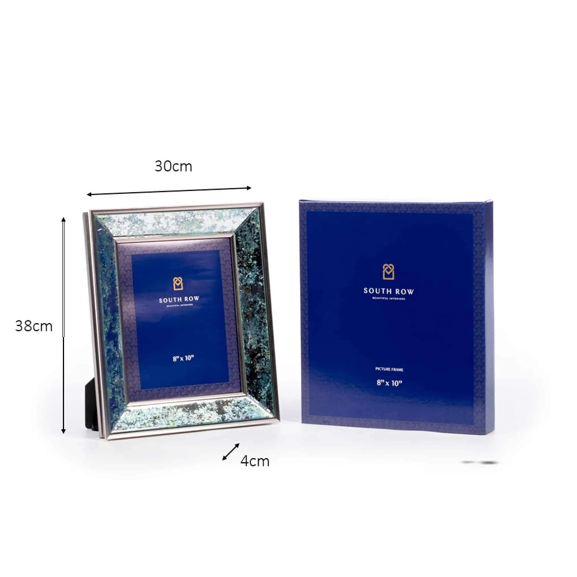 Arctic Leaf Mirrored Photo Frame
