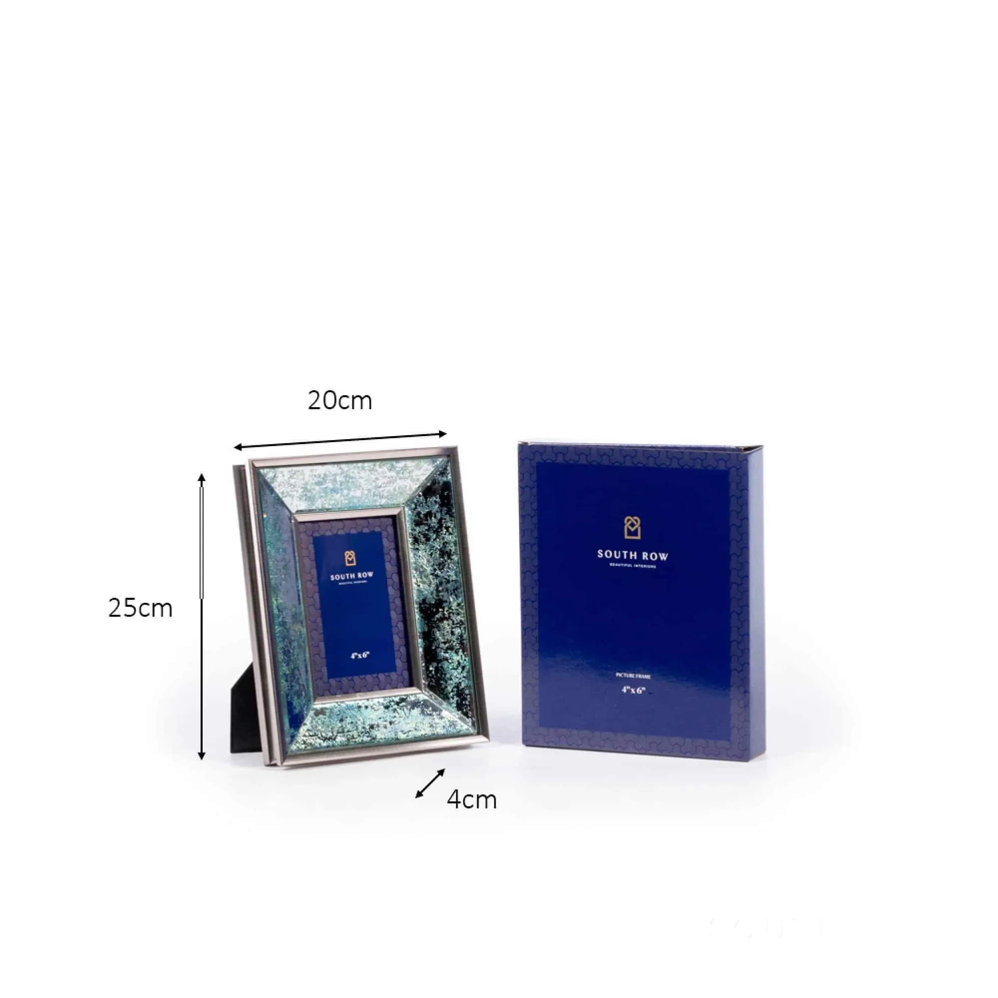 Arctic Leaf Mirrored Photo Frame