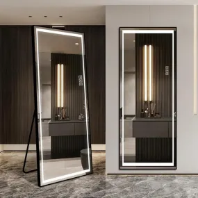 Artessa Essential Full-Length Rectangular LED Mirror for Vanity with Metal Frame (170 x 55 CM)