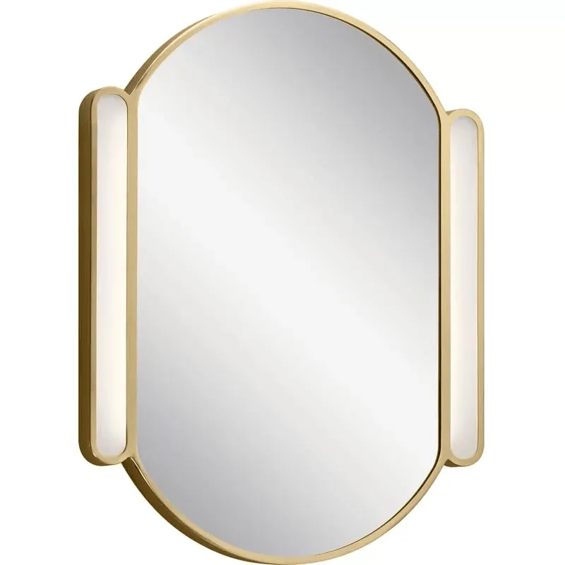 ARTESSA Vanity Essentials Oblong LED Mirror for Bathroom with Metal Frame, 3-Colour LED, Antifog (60 x 90 CM) (Black)