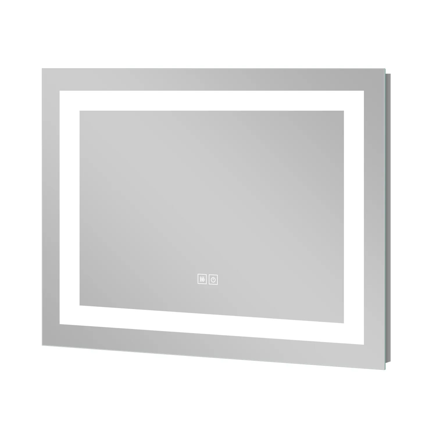 Backlit LED Illuminated Bathroom Anti-Fog Wall Mounted Mirror With Light And Dimmer