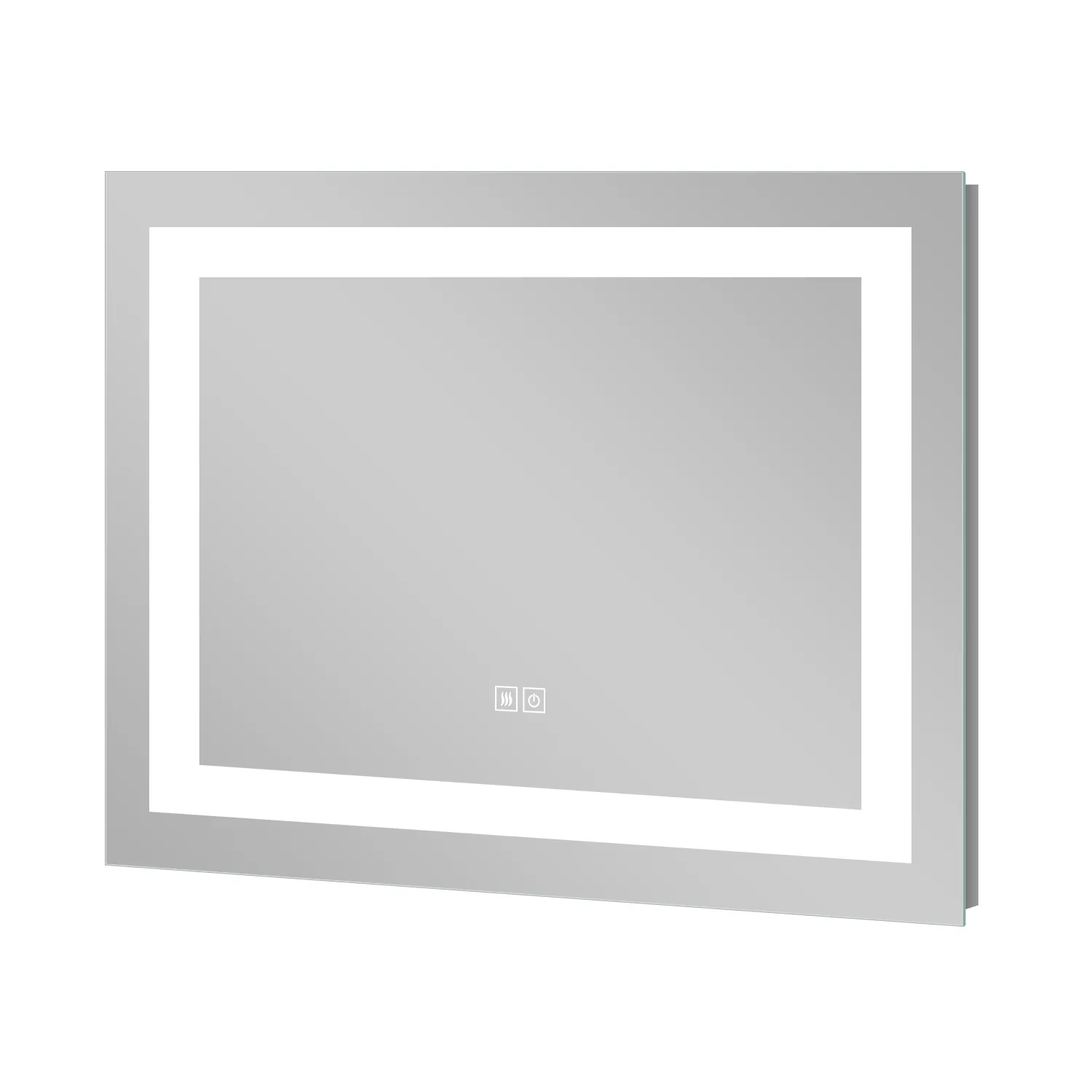 Backlit LED Illuminated Bathroom Anti-Fog Wall Mounted Mirror With Light And Dimmer