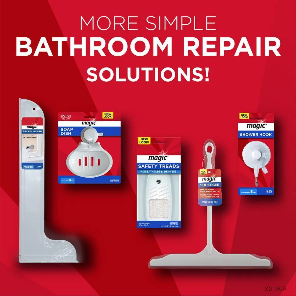 Bath Suction Hook in White/Metal