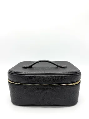 Black Caviar Top Handle Horizontal Vanity