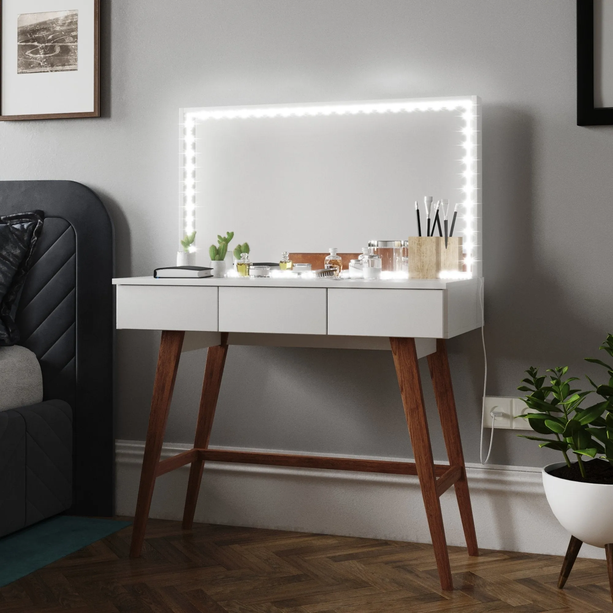 Boahaus Dimmable LED Strip Lights (16.4 Feet) | Adjustable Brightness for Vanity & Home Decor
