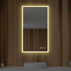 Bungalow Mercer LED Mirror Glass Bathroom Wall - Full Length Home Decor Light Mirror for Bedroom, Living Room, Dressing Room, Hall, Wash Basin, Makeup Room (24x36) Inches.