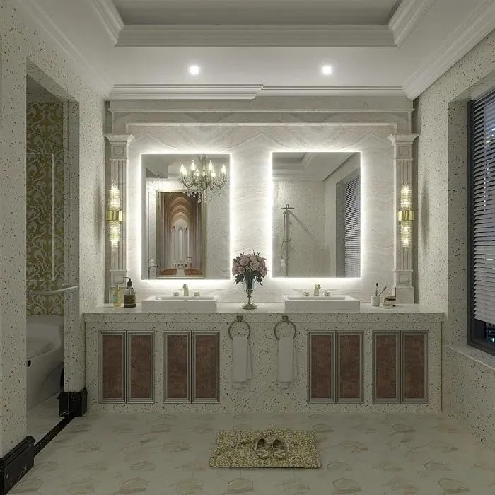 BUNGALOW MERCER Simple & Modern Back LED Lighted Anti-Fog Bathroom/Vanity Mirror/Triple led Wall Mounted (20x28)