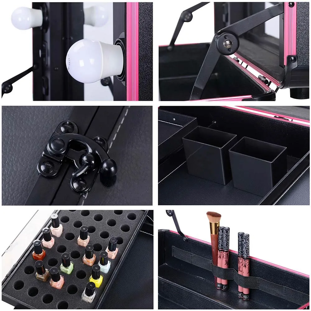 Byootique URStudio Rolling Makeup Case with Lighted Mirror