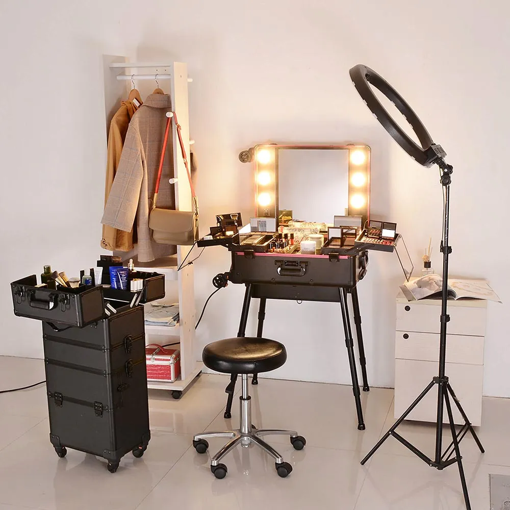 Byootique URStudio Rolling Makeup Case with Lighted Mirror