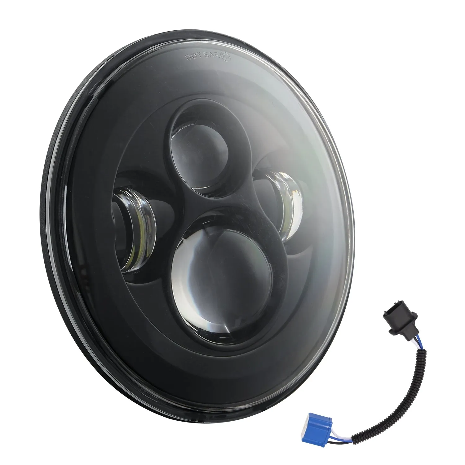Car headlamp 7 Inch 200W Round LED abs Headlights IP67 20000LM