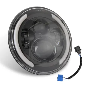 Car Headlights 7 Inch LED Headlights Halo Angle Eye 200W For Jeep