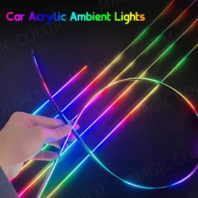 Car Interior Ambient Lights 64-Color RGB LED Strips with App Control