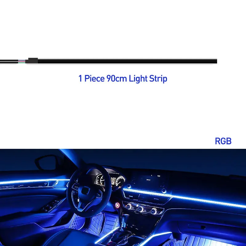 Car Interior Ambient Lights 64-Color RGB LED Strips with App Control